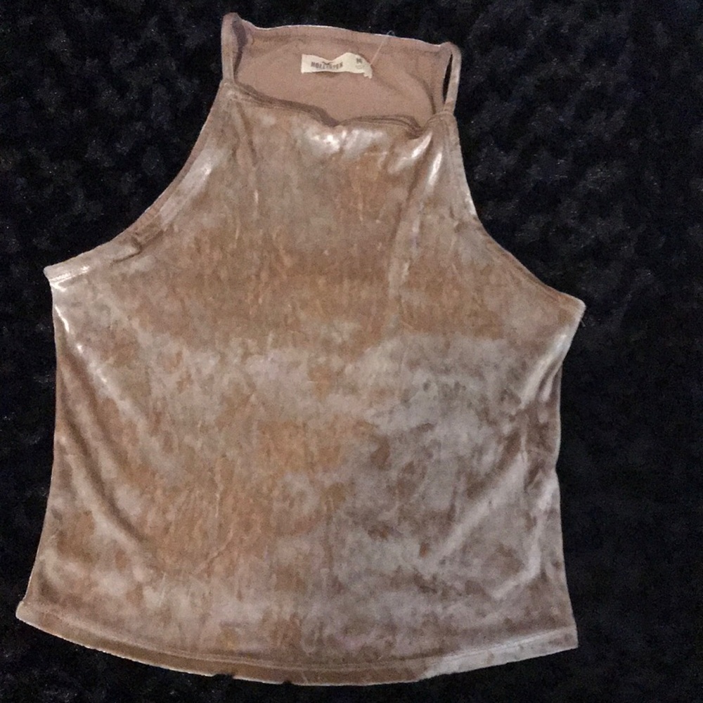 Crop velvet top